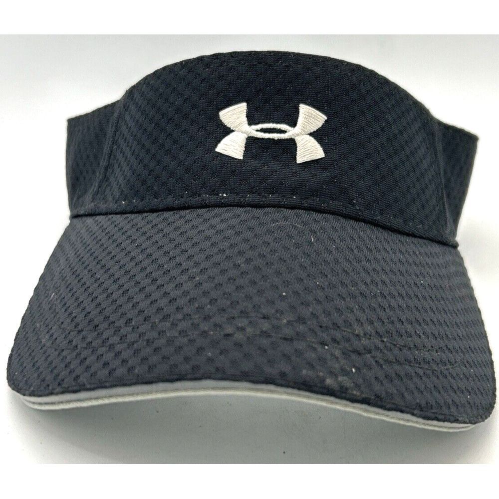 Under Armour Sun Visor Hat Cap Strapback Adult Womens Black Gym Run Golf